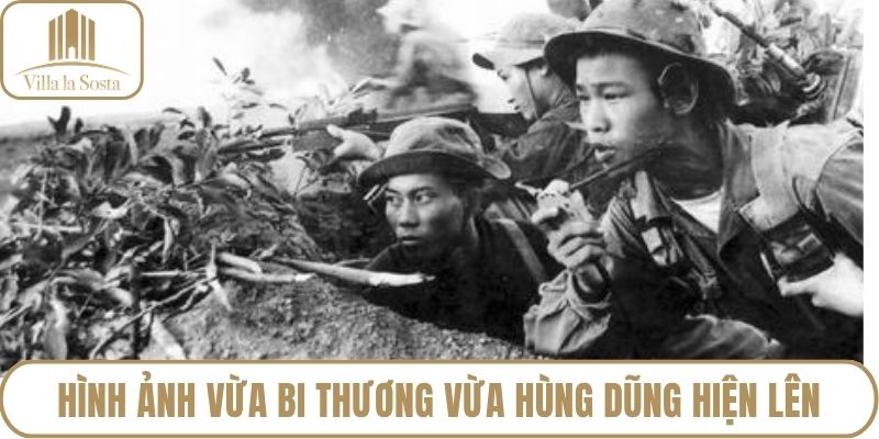 Hình ảnh vừa bi thương vừa hùng dũng hiện lên